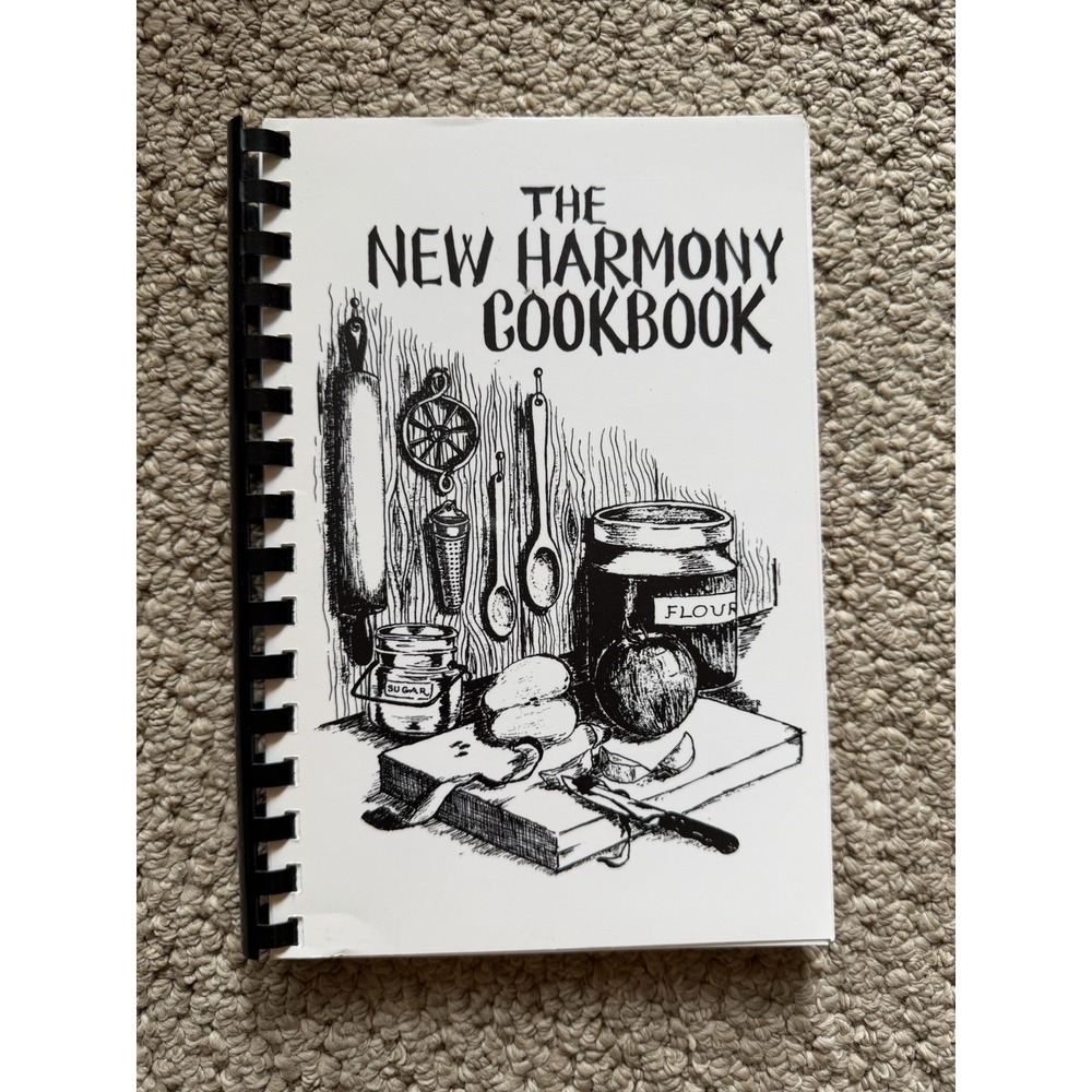 Vtg 1974 New‎ Harmony Cookbook Indiana Tri Kappa Kappa Kappa Community Recipes